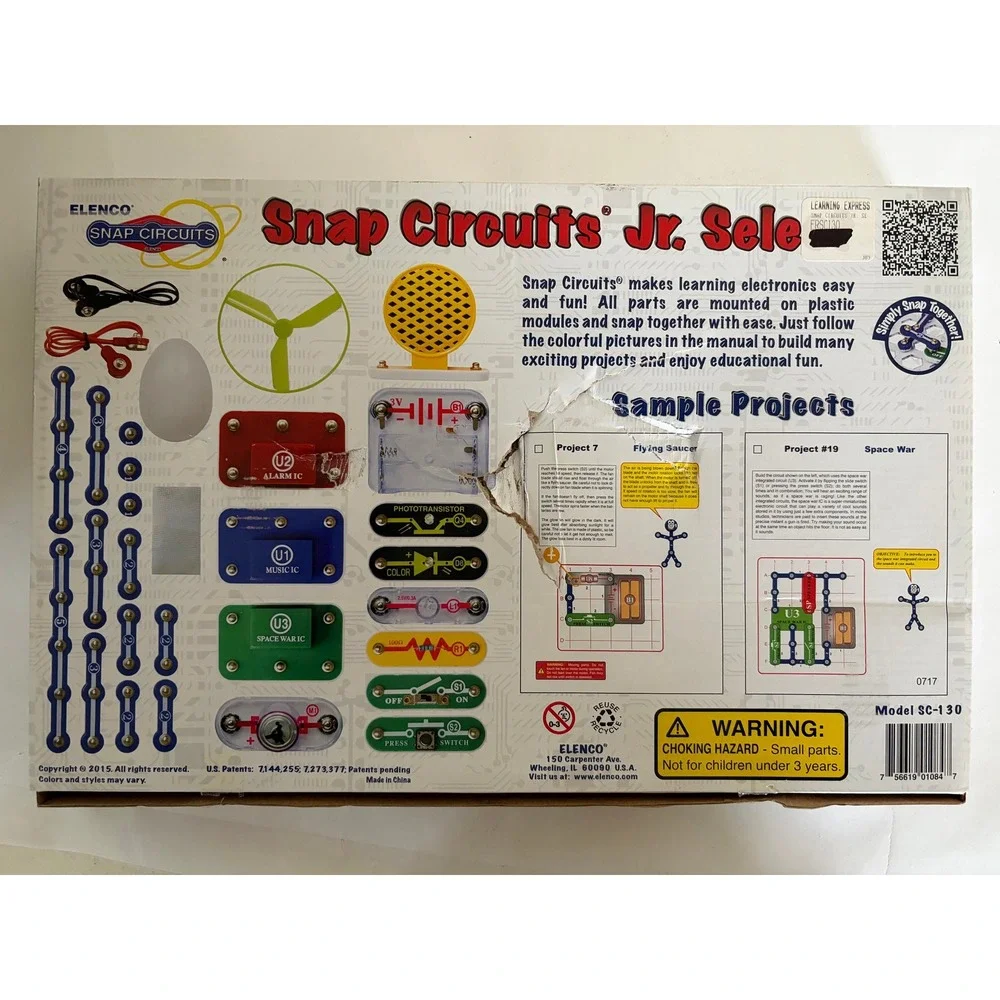 Snap Circuits Jr Select SC-130 STEAM STEM Homeschool Learning Electronics